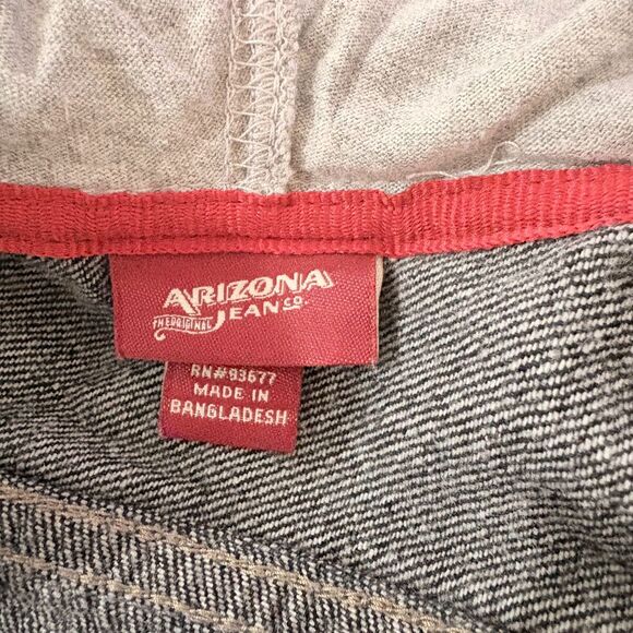 Arizona Jean Co. Baby Boy‎ Layered Look Denim Jacket Hooded Full Zip Size 6M - Picture 3 of 4